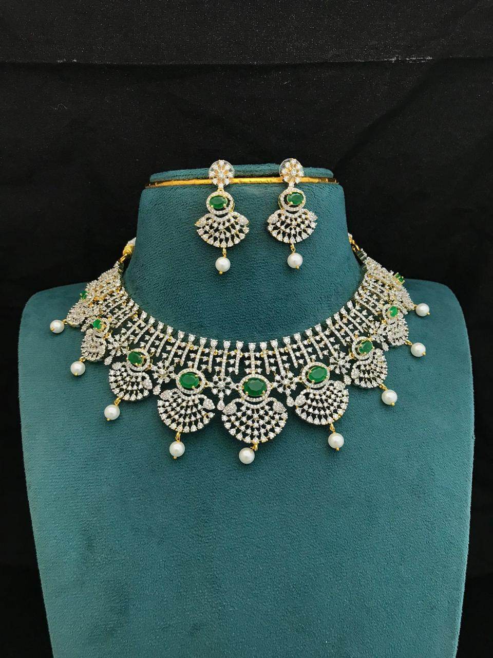 American Diamond Stones Bridal Neck Set