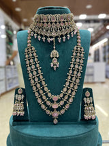 Victorian Polish with AD stones Bridal Set