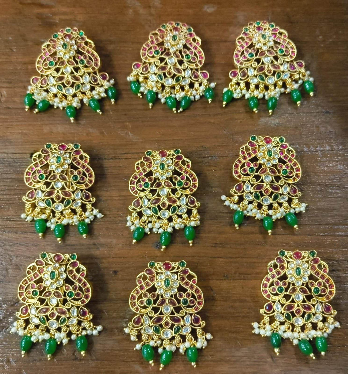 Hair Accessories (Premium Matt with Kempu Stones)