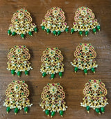 Hair Accessories (Premium Matt with Kempu Stones) - Nakshatra Jewels