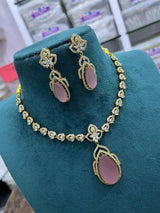 Victorian Polish AD Stones Necklace - Nakshatra Jewels