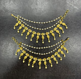 Premium Matt with Kempu Stones Ear Chains