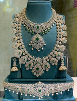 American Diamond Stones Bridal Set - Nakshatra Jewels