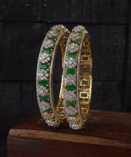 AD Stone Bangles - Nakshatra Jewels
