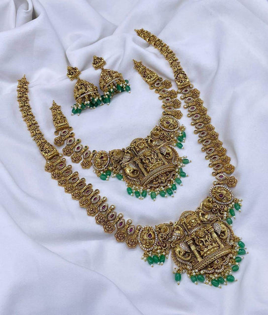Nakshi Work with AD Stones Bridal Combo - Nakshatra Jewels