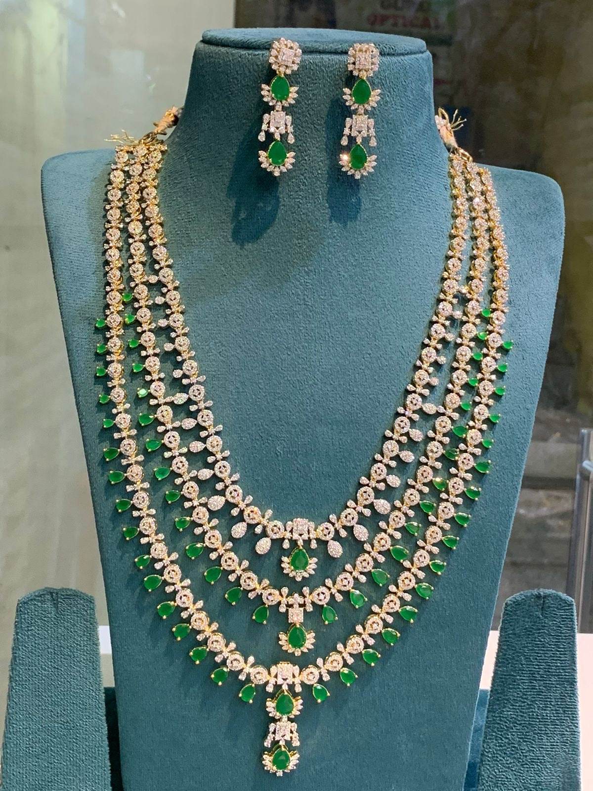 American Diamond Stones Bridal Layer Haram