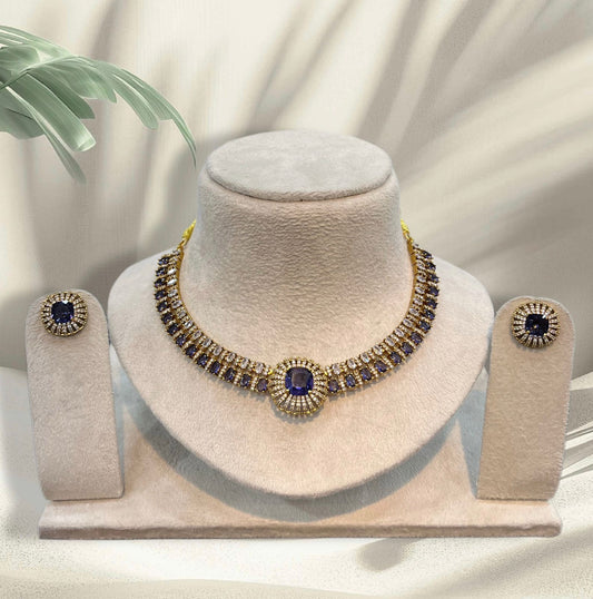 Victorian Polish AD Stones Necklace