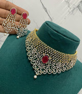 American Diamond Stones Choker - Nakshatra Jewels