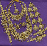 Nakshi Work with Kundan Stones Bridal Combo Set