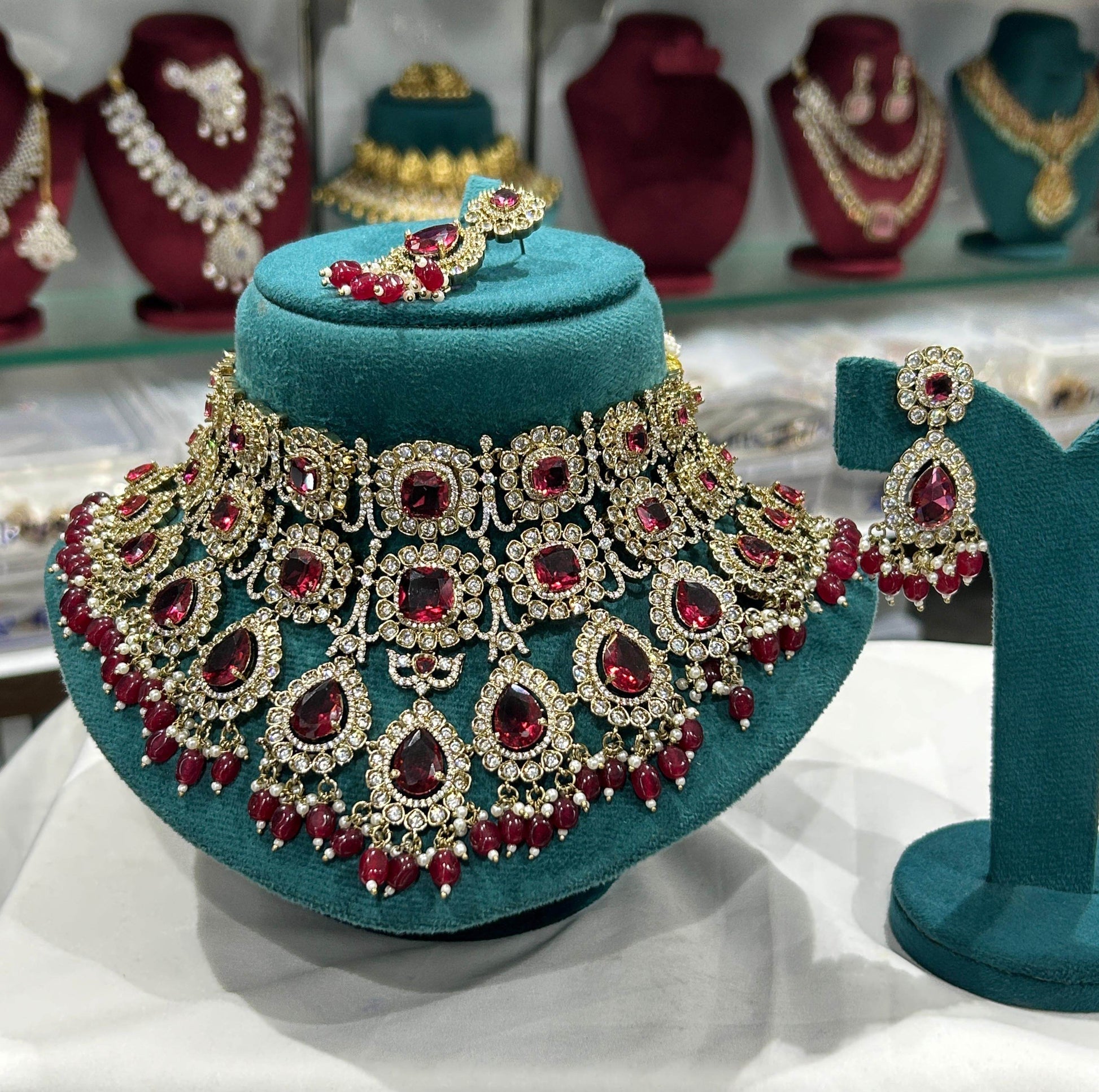 Victorian Polish with AD Stones Choker - Nakshatra Jewels