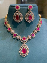 American Diamond Stones Necklace - Nakshatra Jewels