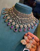 American Diamond Stones Bridal Choker - Nakshatra Jewels
