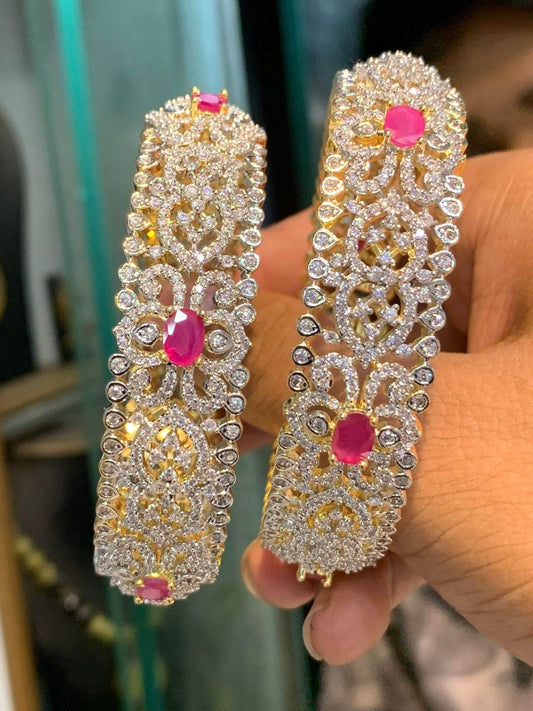AD Stone Bangles - Nakshatra Jewels