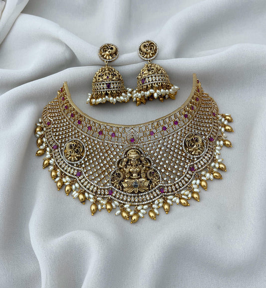 Nakshi Work with AD Stones Bridal Choker