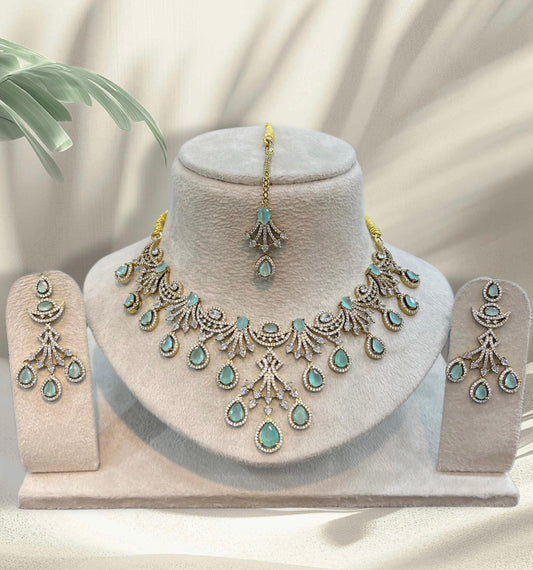 Victorian Polish AD Stones Necklace