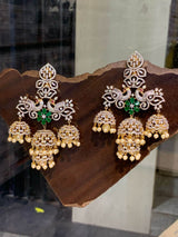 AD Stones Bridal Earrings - Nakshatra Jewels