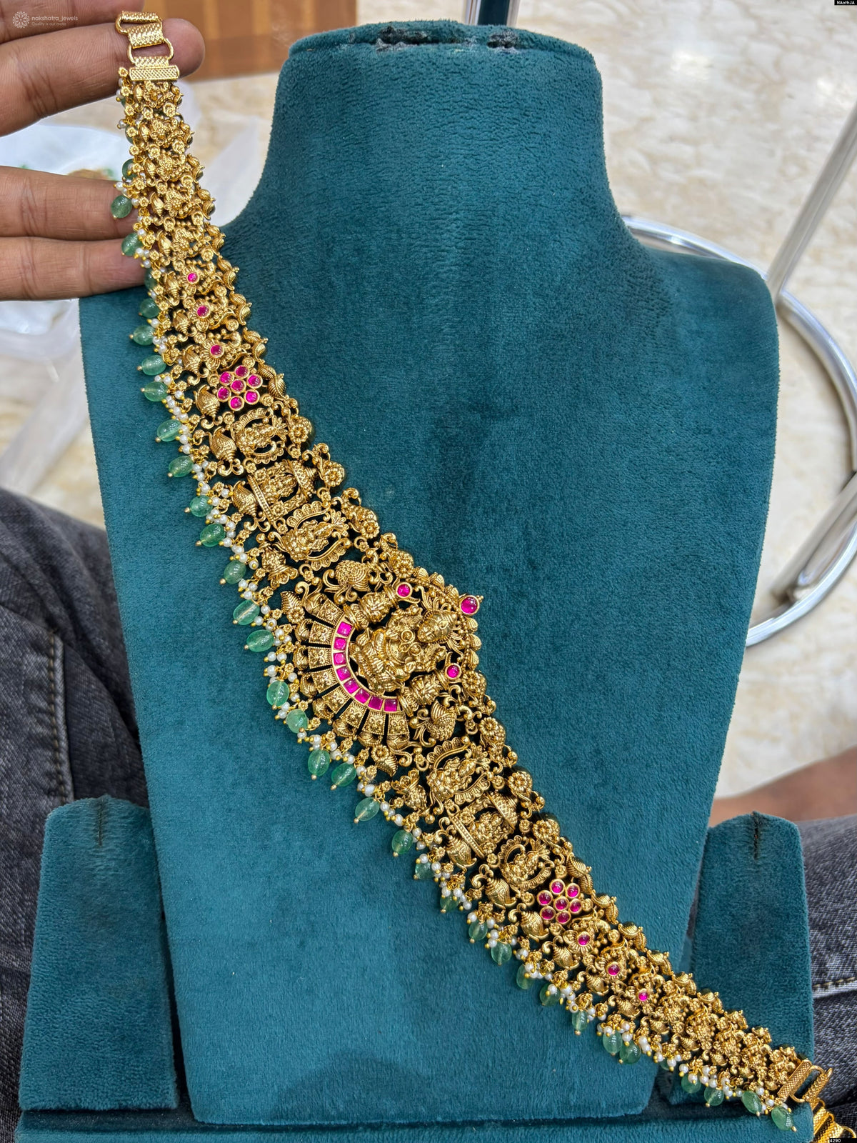 Nakshi Work with Kundan Stones Bridal Hip Chain