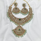 Victorian Polish with AD Stones Bridal Necklace - Nakshatra Jewels