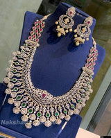 American Diamond Stones Bridal Haram - Nakshatra Jewels