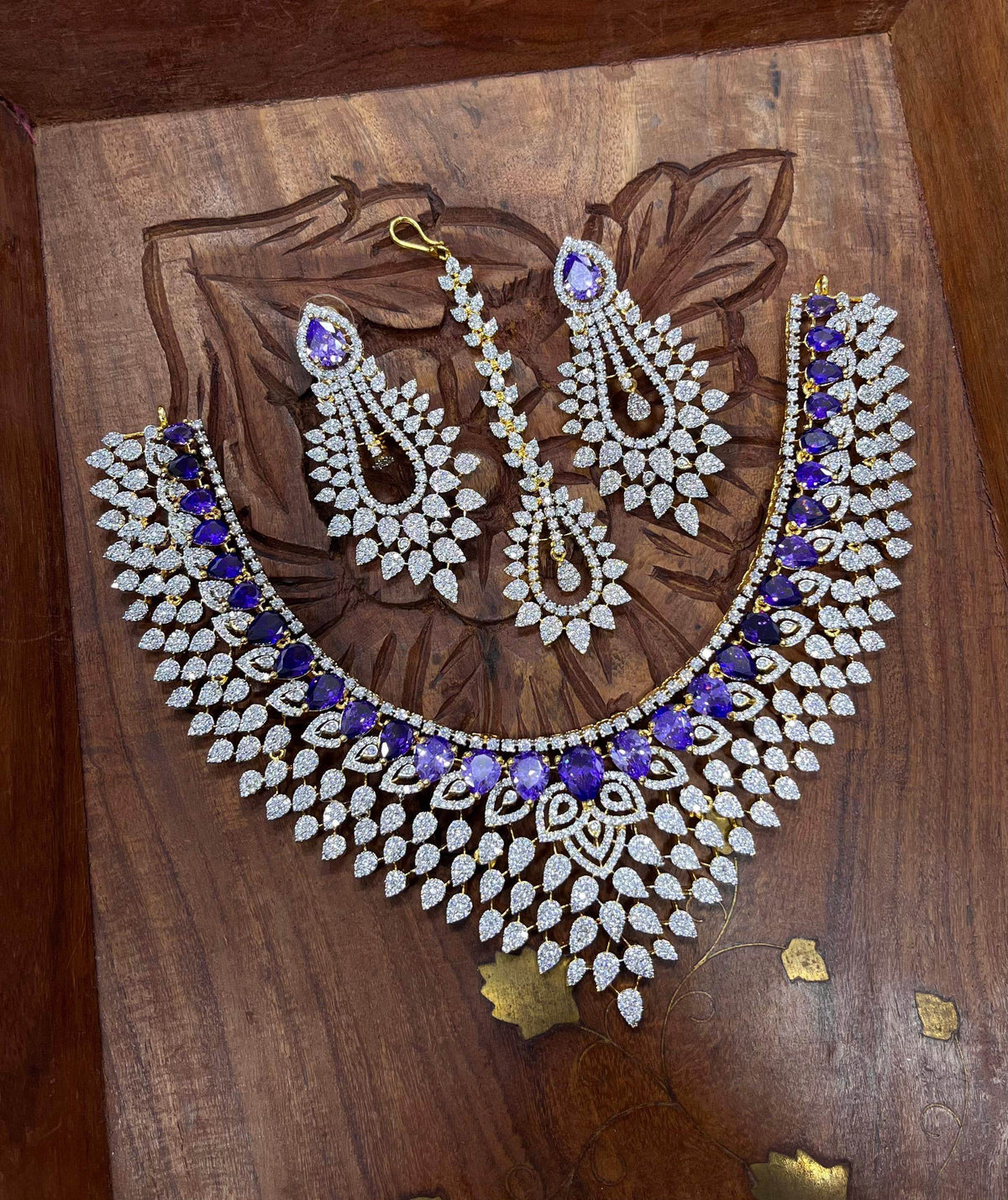 American Diamond Stones Bridal Necklace