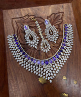 American Diamond Stones Bridal Necklace - Nakshatra Jewels