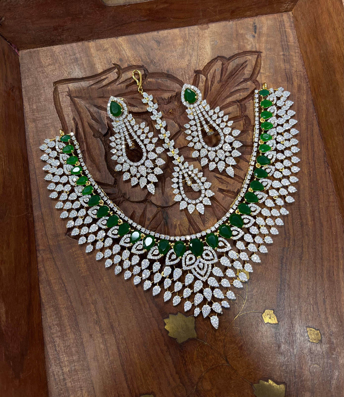 American Diamond Stones Bridal Necklace