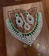 American Diamond Stones Bridal Necklace - Nakshatra Jewels