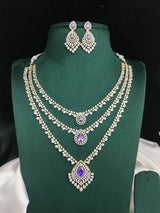 American Diamond Stones Bridal Layer Haram - Nakshatra Jewels