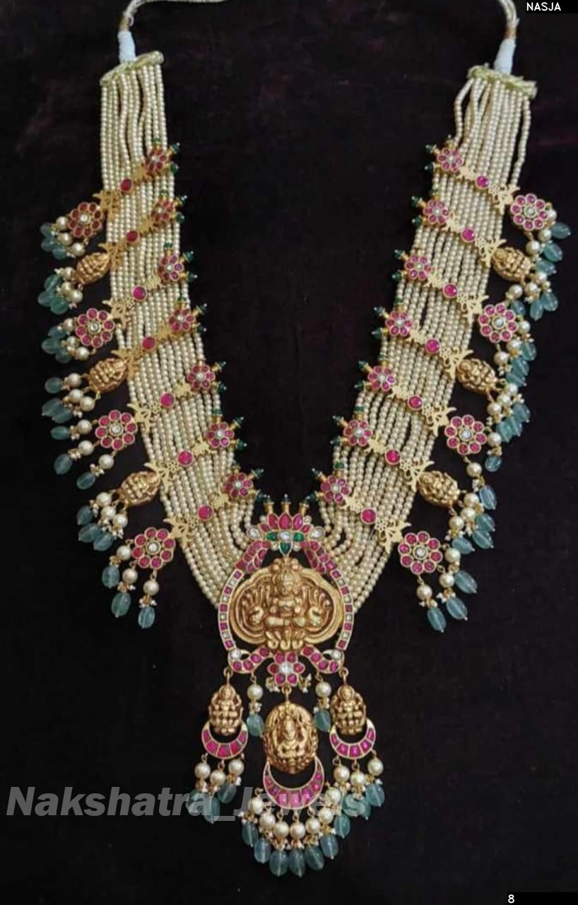 Jaadu Kundan Stones with Nagasi Work Beads Haram