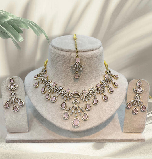 Victorian Polish AD Stones Necklace