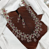 Victorian Polish with AD Stones Haram - Nakshatra Jewels