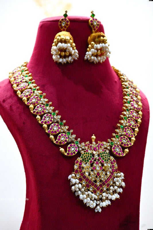 Jaadu Kundan Stones with Nagasi Work Necklace