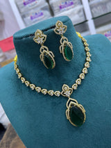 Victorian Polish AD Stones Necklace - Nakshatra Jewels
