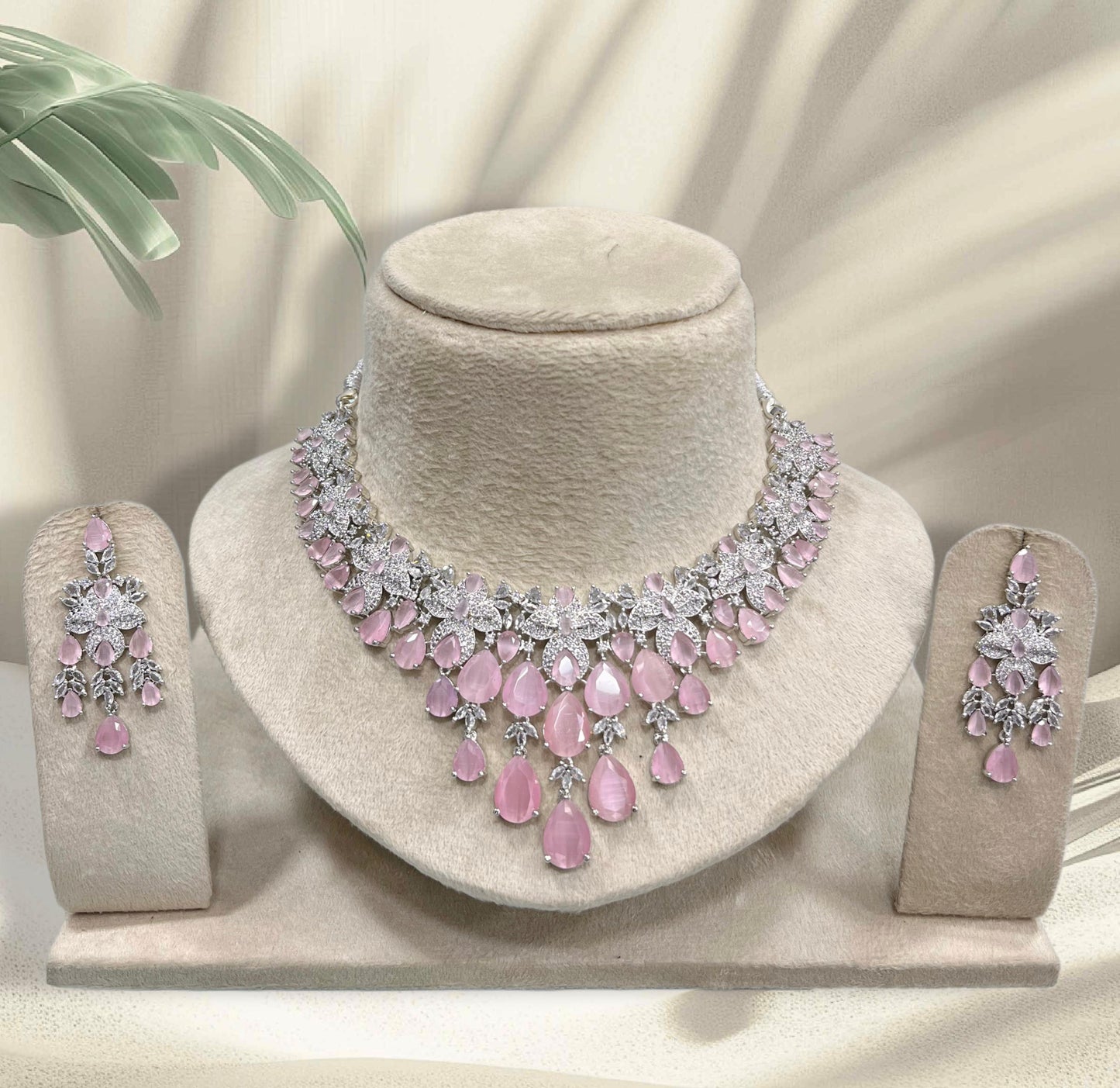 AD Stones Necklace (Silver Polish)