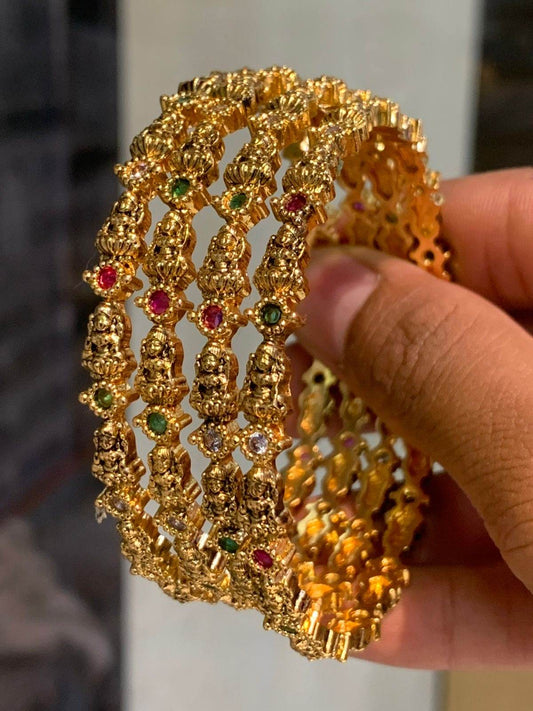 Premium Matt with AD Bangles - Nakshatra Jewels