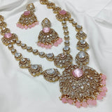 Moissanite & AD Stones Bridal Layer Haram - Nakshatra Jewels
