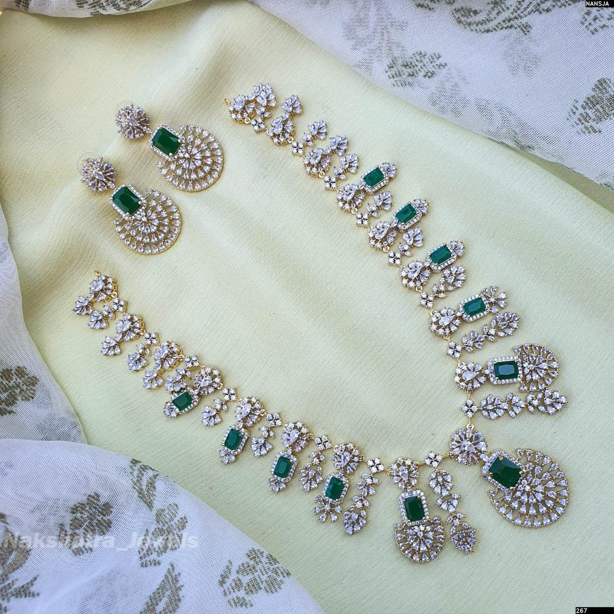 American Diamond Stones Bridal Haram