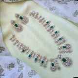 American Diamond Stones Bridal Haram - Nakshatra Jewels