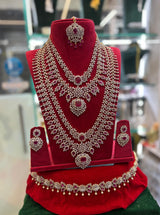 American Diamond Stones Bridal Combo Set