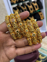 Premium Matt Kempu and AD Stone Bangles