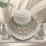 Victorian Polish with AD Stones Bridal Neck Set