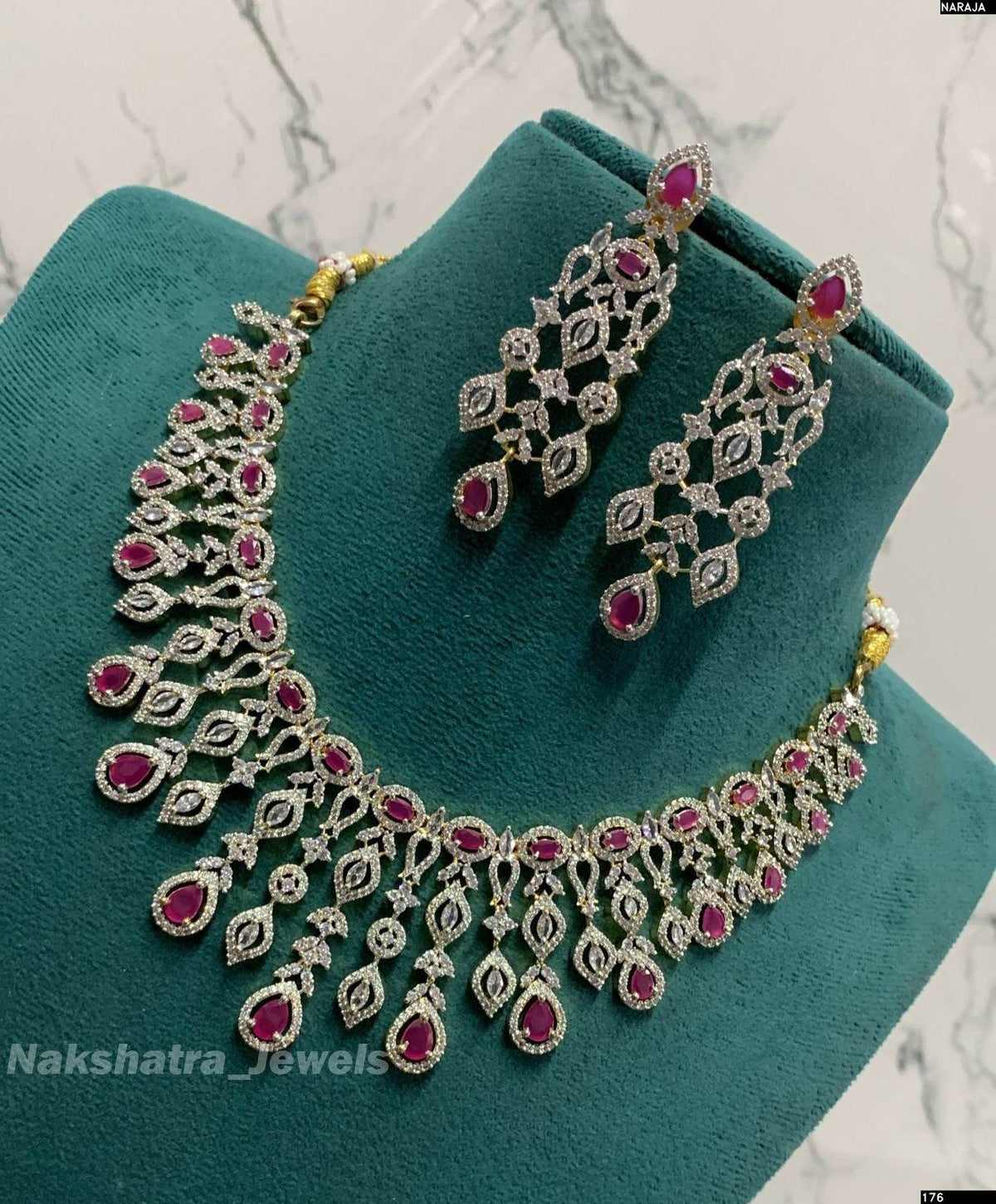 American Diamond Stones Necklace