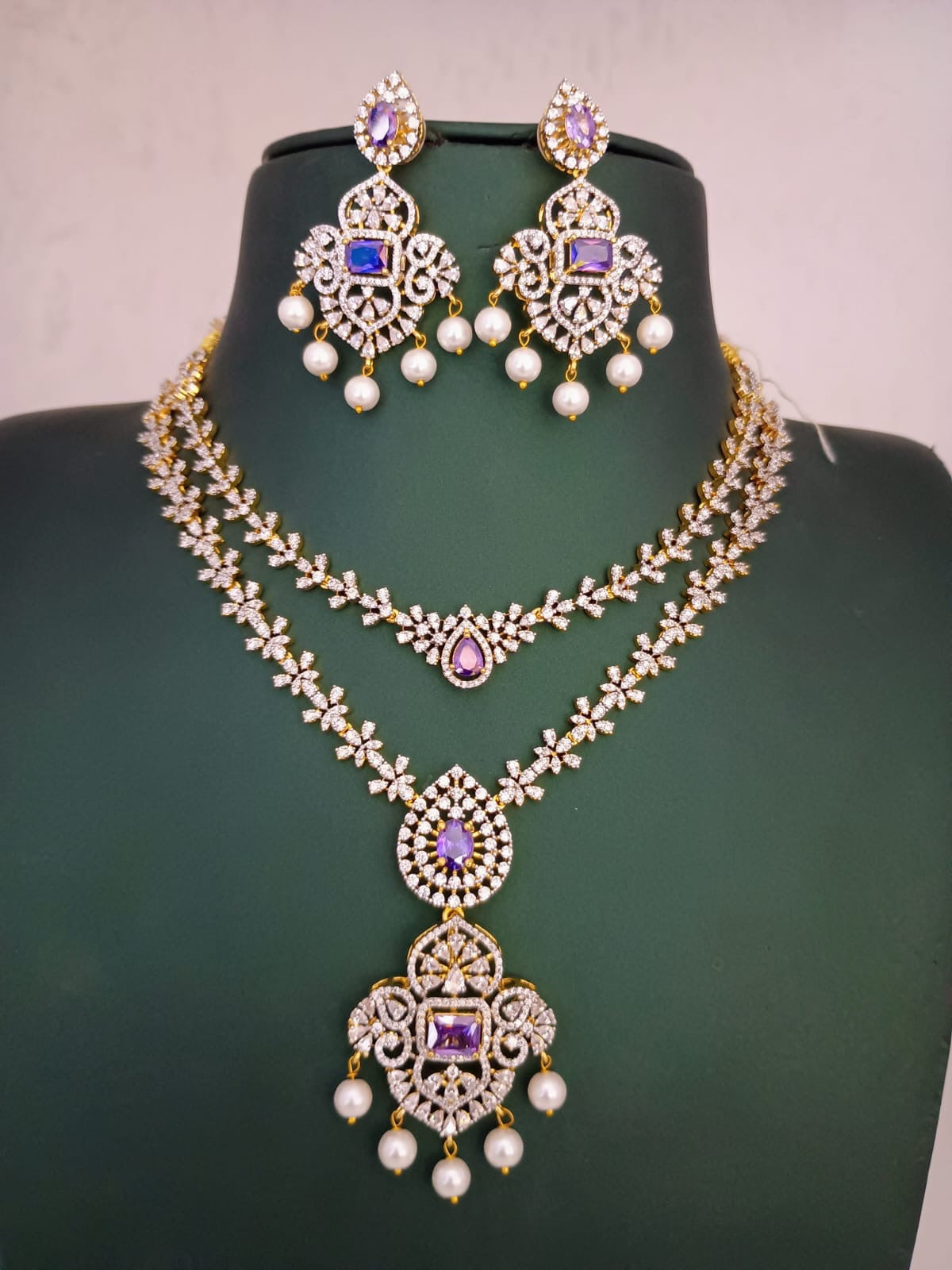 American Diamond Stones Necklace