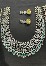 American Diamond Stones Bridal Haram - Nakshatra Jewels