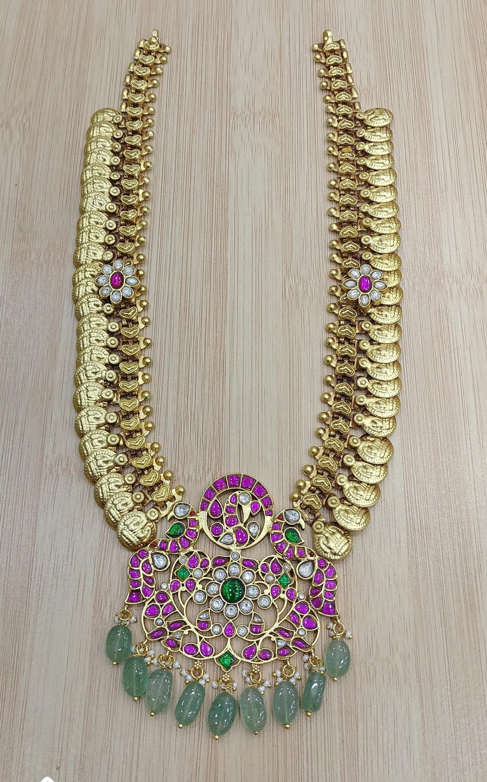 Premium Kaasu Mala With Jaadu Kundan Stones Pendent