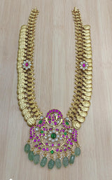 Premium Kaasu Mala With Jaadu Kundan Stones Pendent