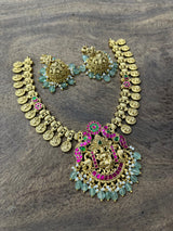 Nagasi work with Kundan Stones Bridal Kaasu Necklace