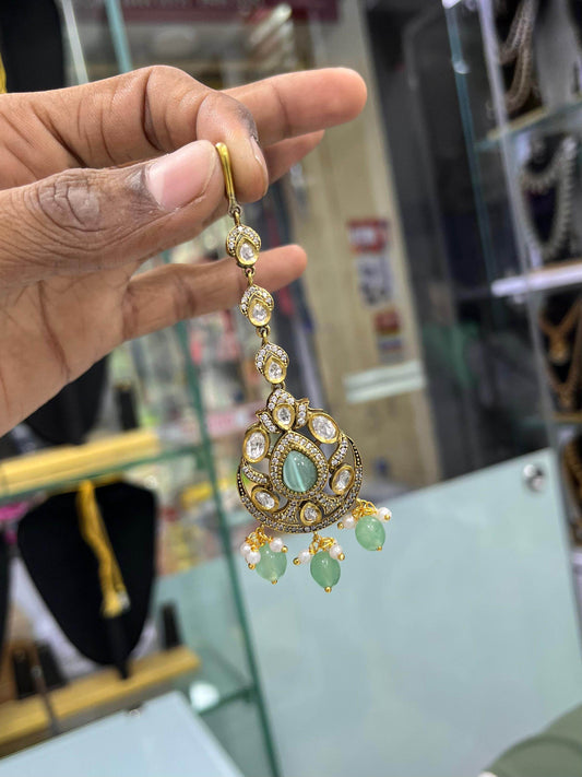 Moissanite Stones Tikka - Nakshatra Jewels