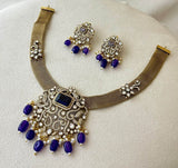 Mossanite Stones Pendent Set Necklace - Nakshatra Jewels