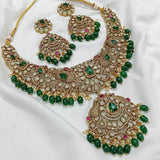 Victorian Polish with AD Stones Bridal Necklace - Nakshatra Jewels